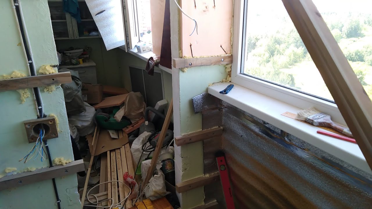 Разводка электрики на двойной лоджии | Электрика на балконе №1 - YouTube