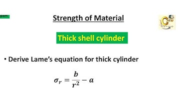 Derive Lame’s equation for thick cylinder.