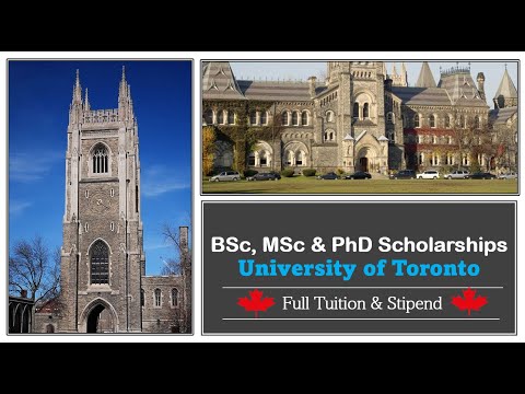 BSc, MSc & PhD Scholarships, University of Toronto: Lester B. Pearson Scholarship