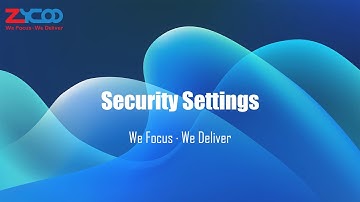 Security Settings | Zycoo