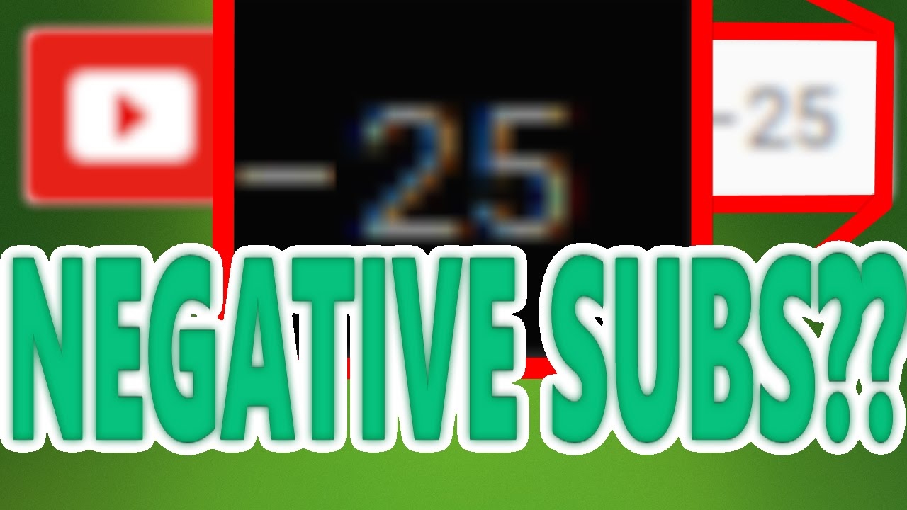 First Youtuber To Get Negative Subs! 