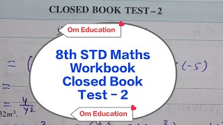 8th STD Maths Workbook Closed Book Test - 2 @omeducation8606