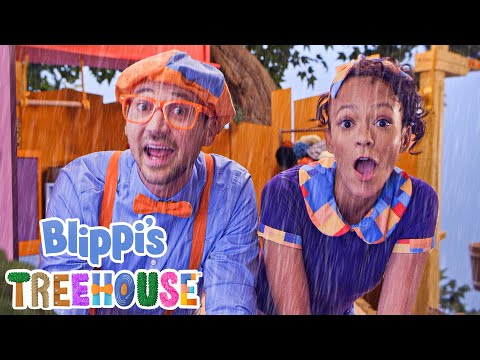 Blippi's Treehouse - Rain Rain! | Amazon Kids Original | Educational Videos for Kids | Blipp