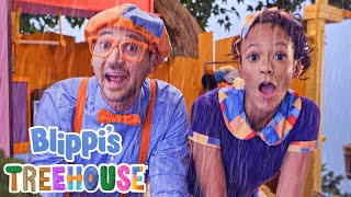 Blippis Treehouse - Rain Rain Amazon Kids Original Educational Videos For Kids Blippi Toys