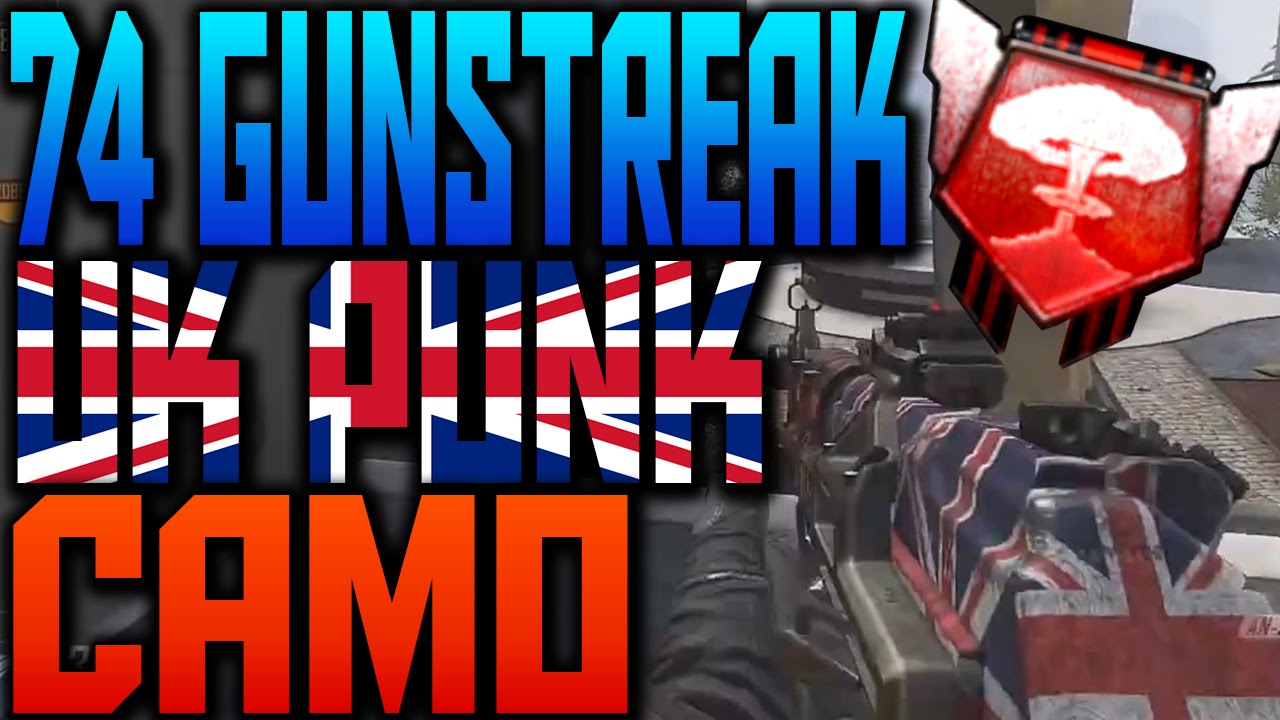 *SOLO* Flawless 74 Gunstreak W/ AN-94 + "UK Punk" Camo (Black Ops 2 Multiplayer Gameplay)