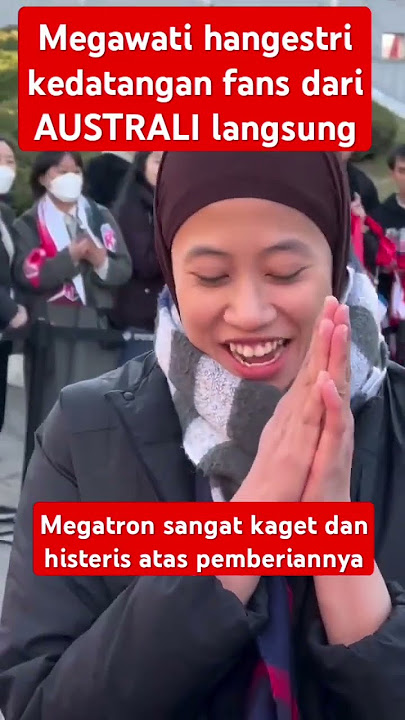 megawati hangestri kedatangan fans dari AUSTRALI yg nonton ke korea, megatron TERIAK dg kadonya