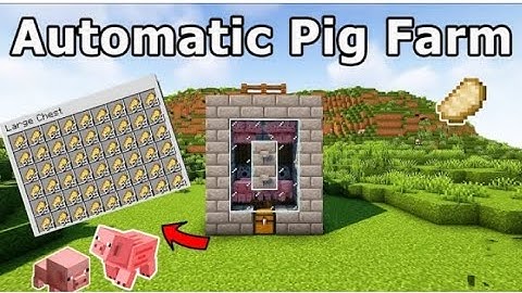 EASIEST Automatic Pig Farm Tutorial (Java & Bedrock) - Minecraft 1.20