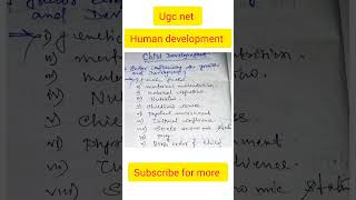 child Development 🎯 UGC NET Home Science #shorts#ugc net