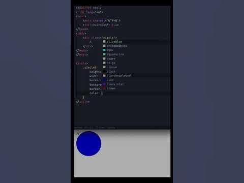 How to create a circle by using HTML and CSS | #shorts #short #coding # ...