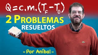 Calorimetry: 2 problems (without phase change) | Biophysics CBC | Physics In Seconds (by Aníbal) screenshot 1