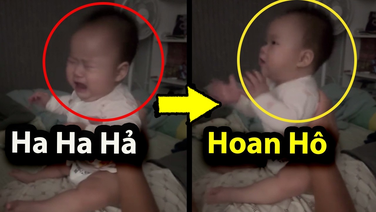 Hài hước và độc lạ, em bé đang ăn vạ, nghe bố hát phát liền vỗ tay |Thomas Edi Long