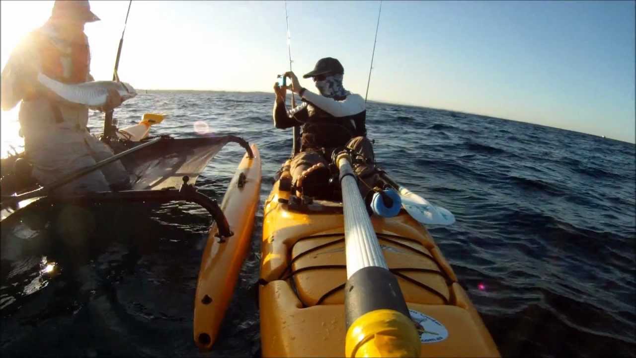Cuda Kevs Fremantle Spanish Mackerel from his kayak YouTube