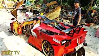 Hoàn thiện Ferrari tự chế | complete a homemade Ferrari for $ 100 | ferrari fxxk