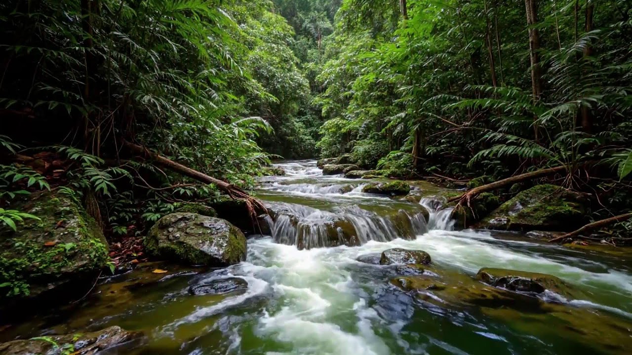 Forest River Water Sound Sleep Ambience with Smooth Flow Creating Calm Balance