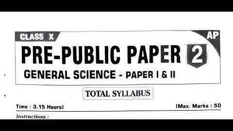 AP 10 TH CLASS P.S&N.S MODEL PAPER PRE-FINAL 2023 EXAMS | 10th Science Grandassignment-4 PRE-FINAL-2