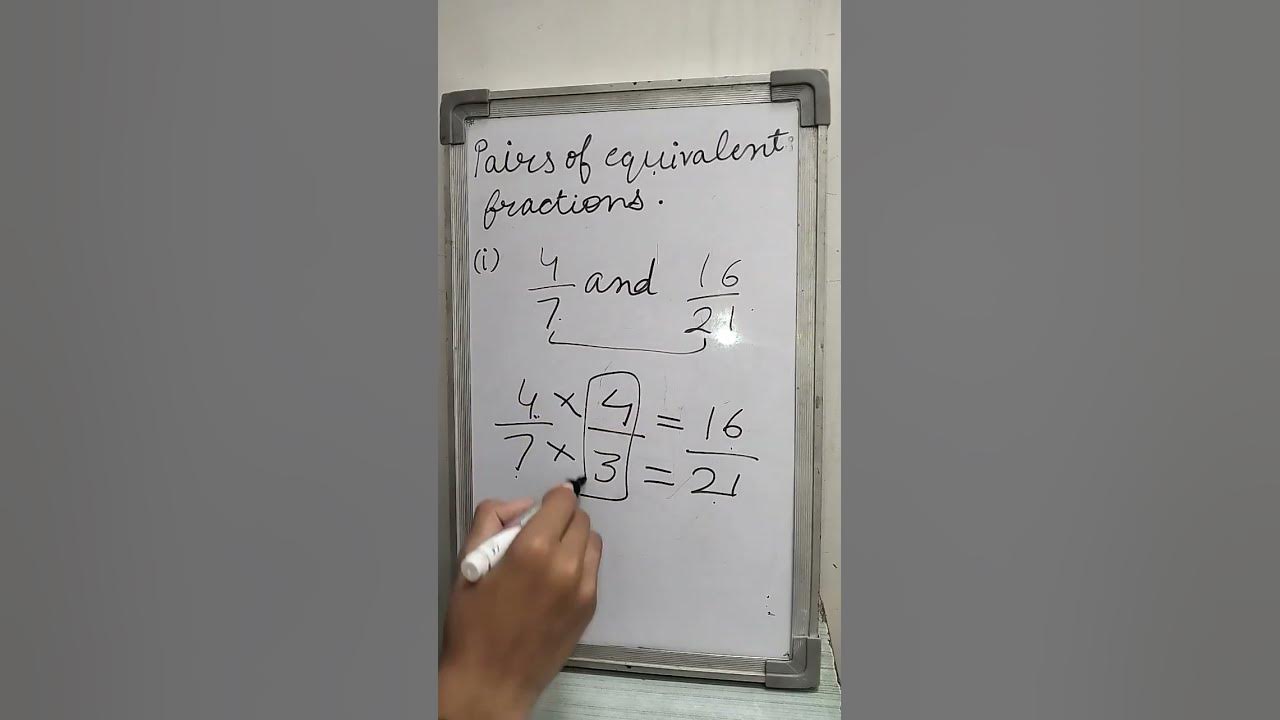 how to prove pairs of equivalent fraction - YouTube