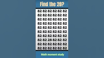 Find 👉 28 odd number puzzle 🧩 iq test 🧠 math reasoning questions #quiz #mathematicspuzzles #maths
