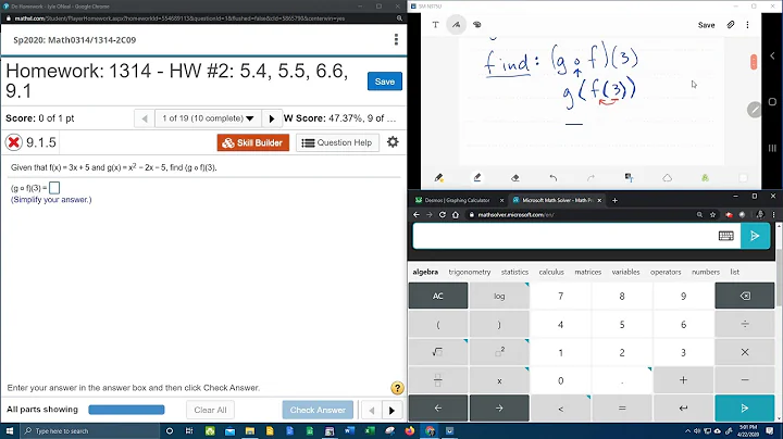 College Algebra - MyLab Math - HW#2: Question #1