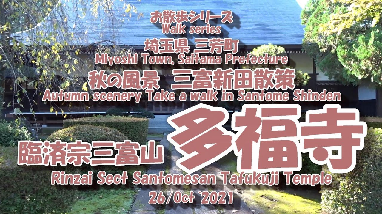 211026 秋の風景 【三富新田散策 多福寺】 YouTube