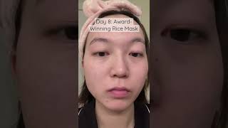 Pores Be Gone | AwardWinning Rice Sheet Mask | Day 8 of 15 Challenge  20s Skincare #shorts