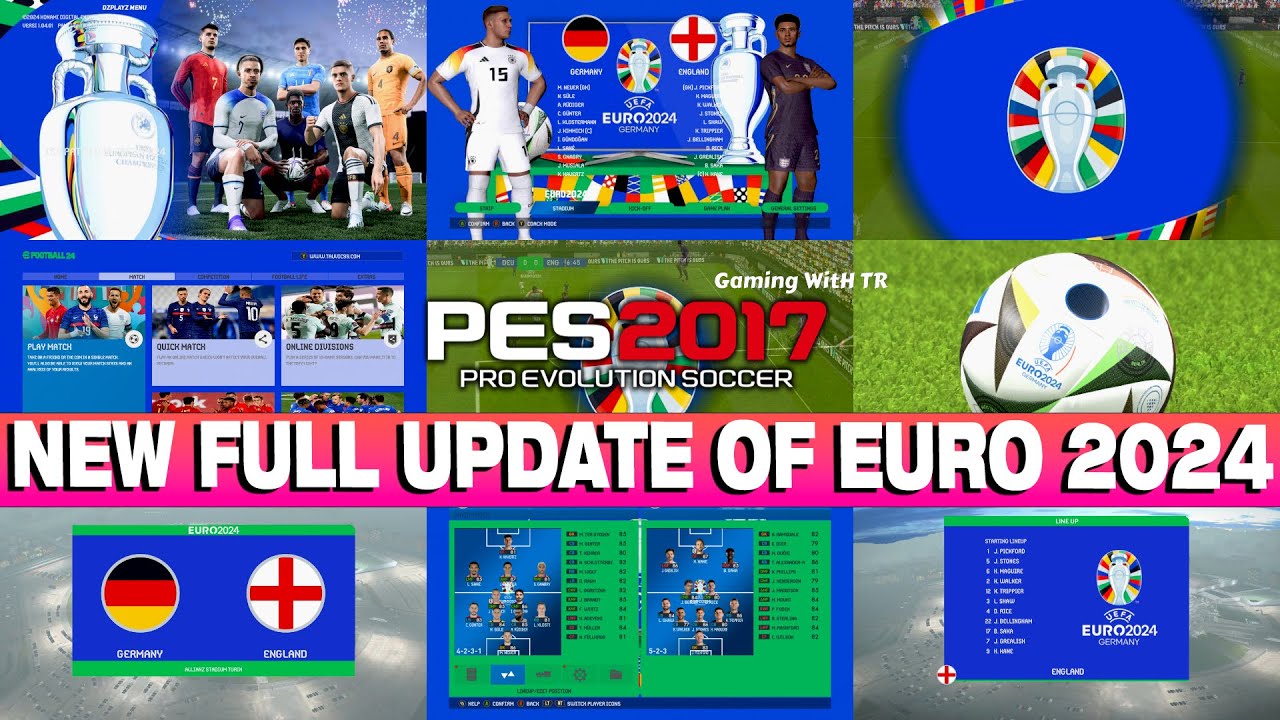 PES 2017 NEW FULL UPDATE OF EURO 2024 - YouTube