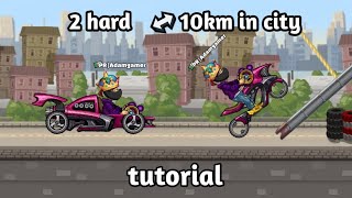 🥵10km in CITY with formula and superbike ! Hill climb racing 2