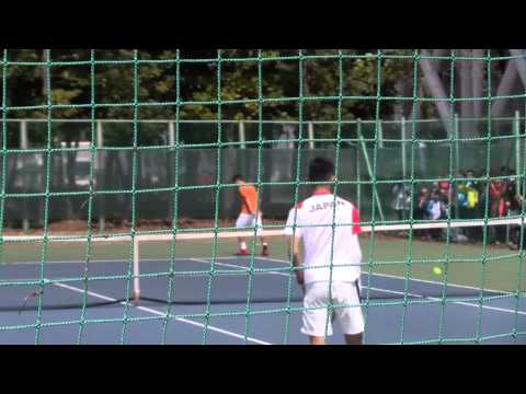 2014.4.6　 錦織　圭　　公開練習　リターン　有明テニスの森　３番コート