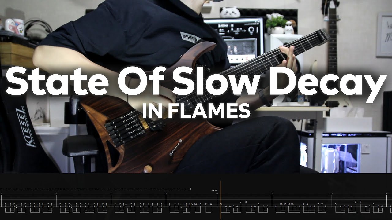 【IN FLAMES】State Of Slow Decay (Instrumental cover)【Guitar Cover】＋Screen Tabs