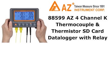 AZ 88599 4 channel temperature logger with SD card and relay