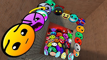 Geometry Dash and Lobotomy Dash Nextbots Chase me in Maze Gmod