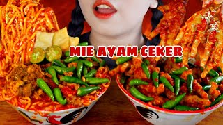 MERAPAT BESTIE👌ASMR MIE AYAM ABANG-ABANG PAKE CEKER MERCON SUPER EMPUK 🤤🔥