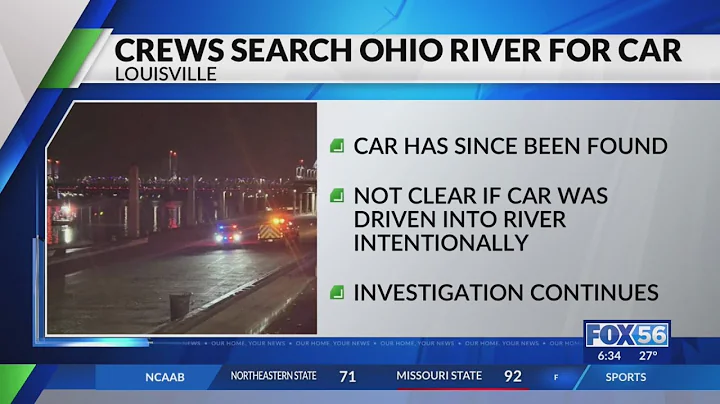 Louisville police find car after reports of driver going into Ohio River