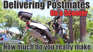 Delivering for Postmates on a Scooter and How much do you really make #Postmates #Scooter #Delivery