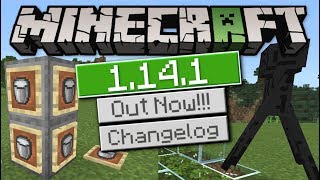 Minecraft Bedrock 1.14.1 OUT NOW ! MOB & MILK FIXES UPDATE [ Change Log ] MCPE / PS4 / Xbox / Switch