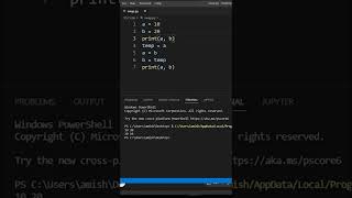 How to Swap 2 Variables in Python? #shorts