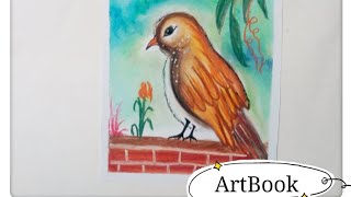 How to draw Bird with soft pastels screenshot 4