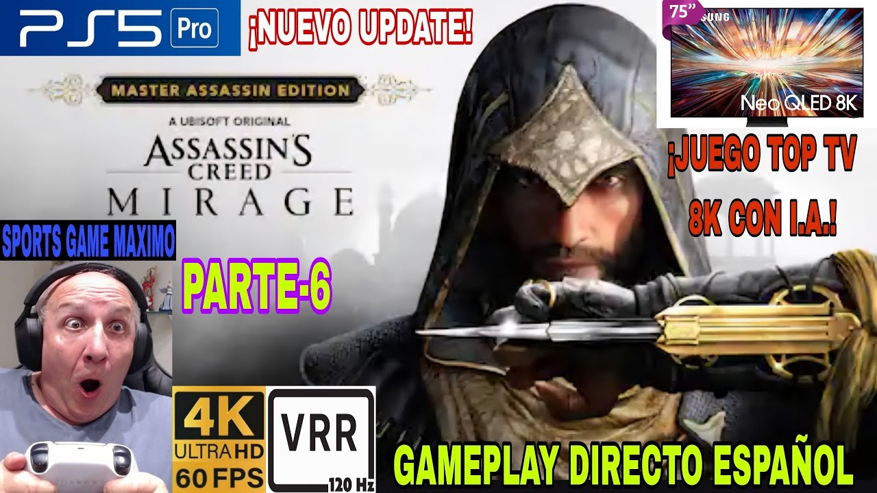 2026 ULTRA 4K/60FPS - ASSASSIN´S CREED MIRAGE, PARTE-6 (PS5 PRO) GAMEPLAY DIRECTO ESPAÑOL