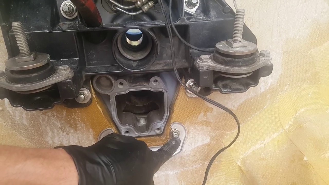 Boat Transom and Floor Rebuild Volvo Penta Gimbal Housing Assembly (2
