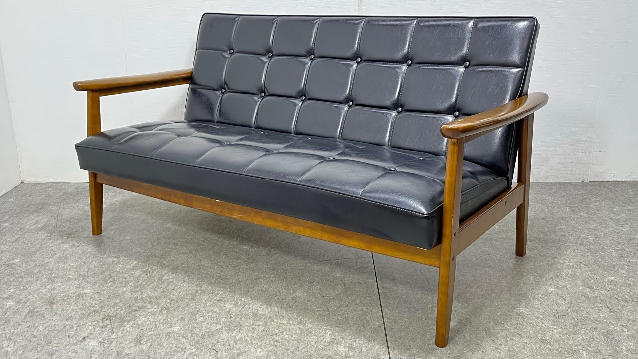 T5081☆美品☆カリモク☆karimoku☆Kチェア☆2シーター☆2人掛け カリモク家具 / karimoku Kチェア 2人掛け スタンダードブラック