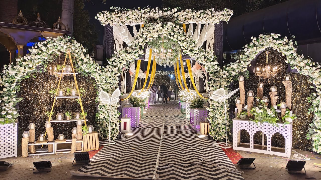 Royal Wedding | Wedding light decoration | Indian wedding decoration |  Hall decoration 