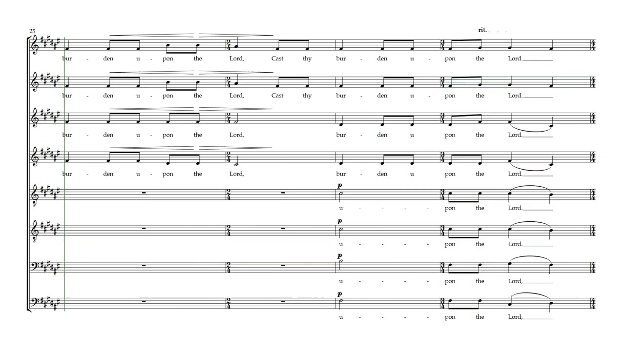 Cast thy burden upon the Lord Soprano 2