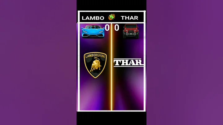 Lamborghini vs Mahindra Thar ❓ #comparison #ytshorts #shortfeedtrending #viral #shortfeed #shorts