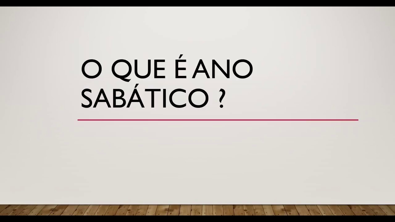 O que é Ano Sabático ? (segundo a bíblia?) - YouTube