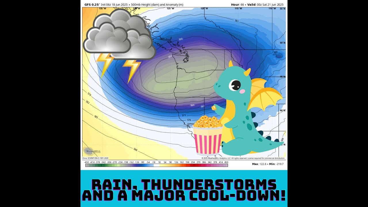 Pacific NW Weather: Big Cool-Down, Rain, Thunderstorms! - YouTube