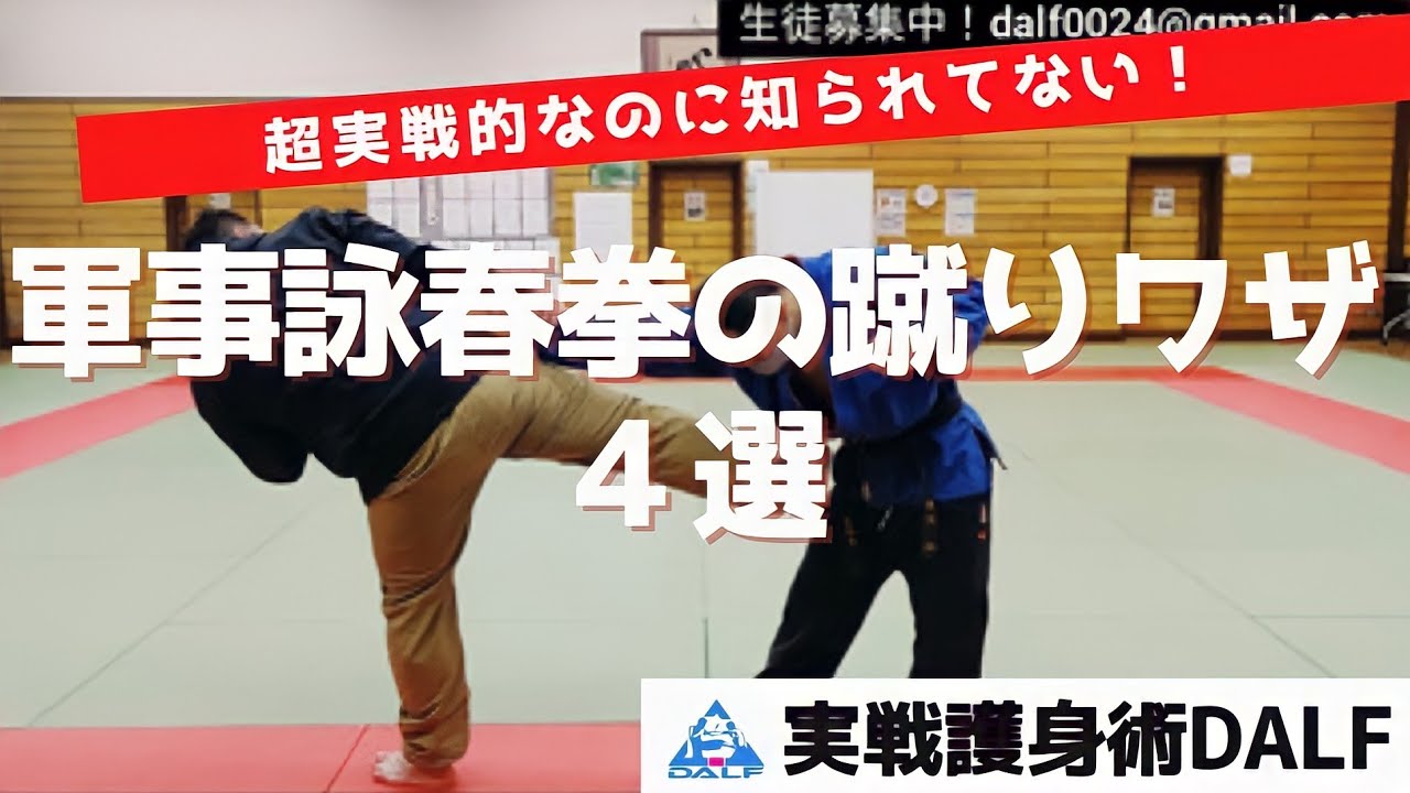 【軍事詠春拳】超実戦的なのに知られてない！軍事詠春拳の蹴り技４選【見えない蹴り】