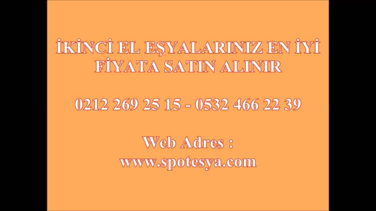 ikinci el ev eşyası alımı YouTube