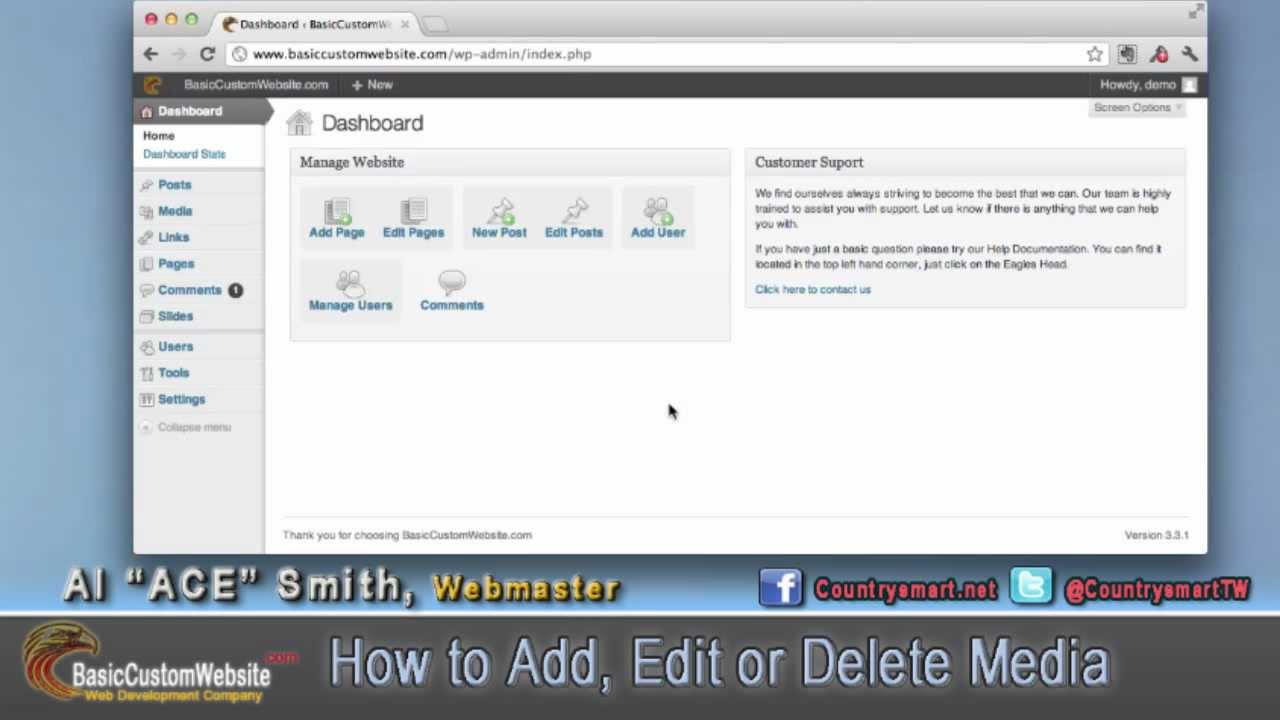 How to Add, Edit or Delete Media - YouTube