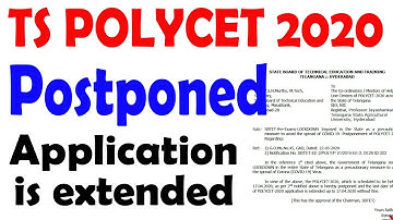 TS POLYCET 2020 postponed | POLYCET-2020 application is extended