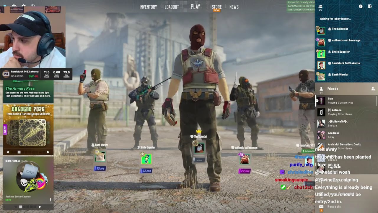 🔴 DAY 2 🔴 100 HOUR CS2 MARATHON ft. THE YARD AND JOSHMAN 🔴 STARTED AT RANK 12,571 🔴 20 SECOND DELAY