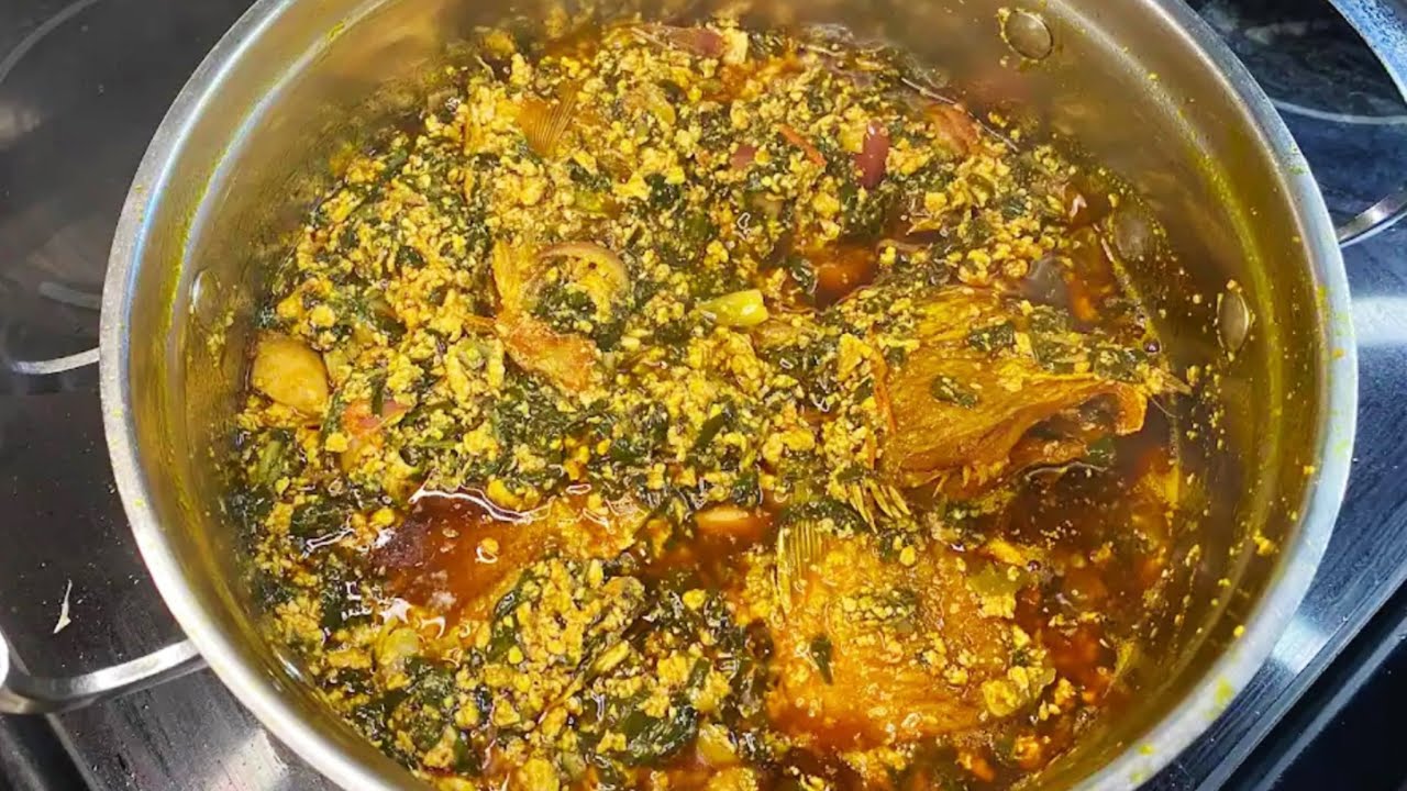 Local Stew HOW TO MAKE AUTHENTIC LOCAL KONTOMIRE AND AGUSHIE STEW WITH RICE ...